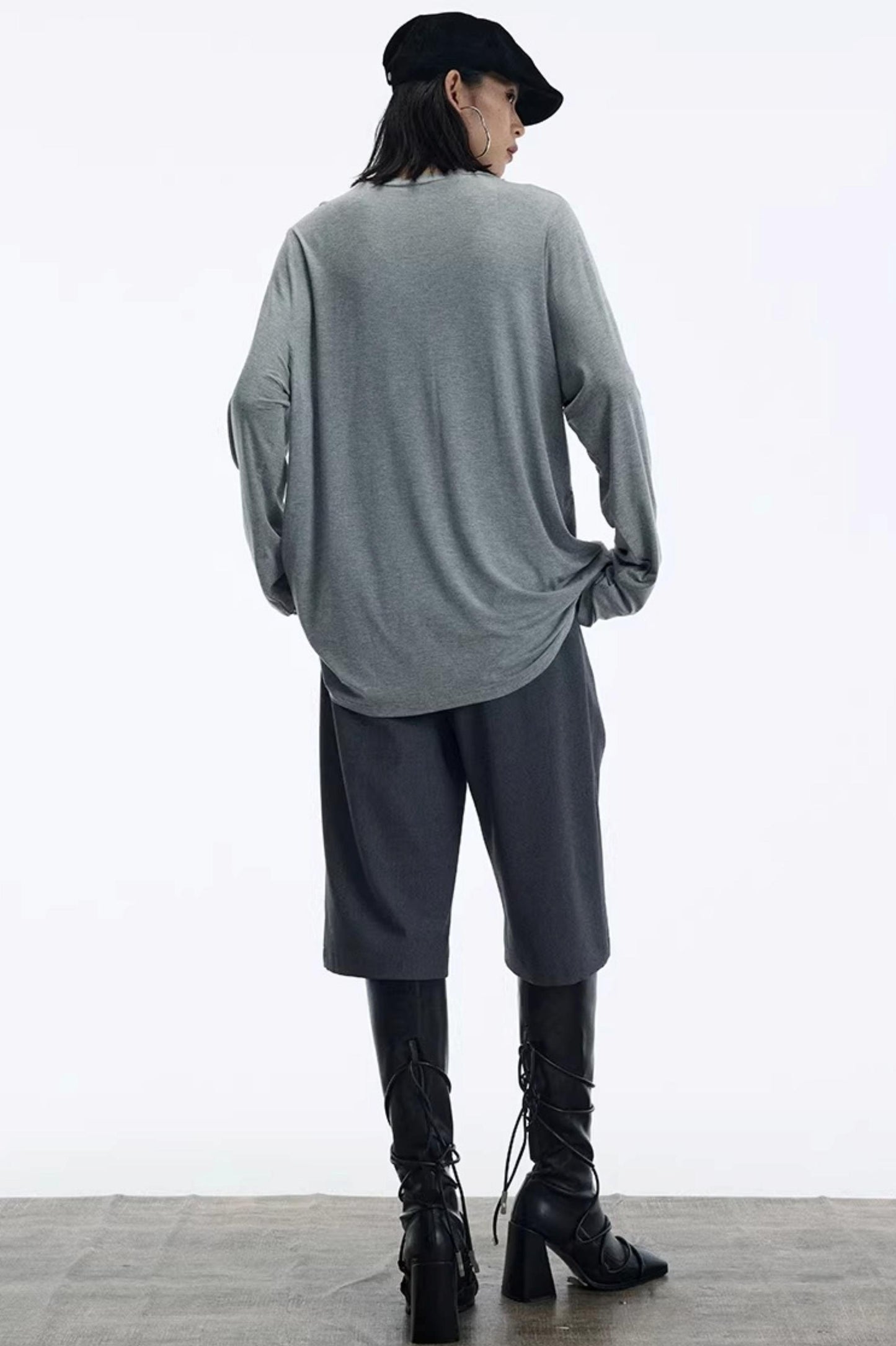 Long-Sleeve Mask Blouse Top