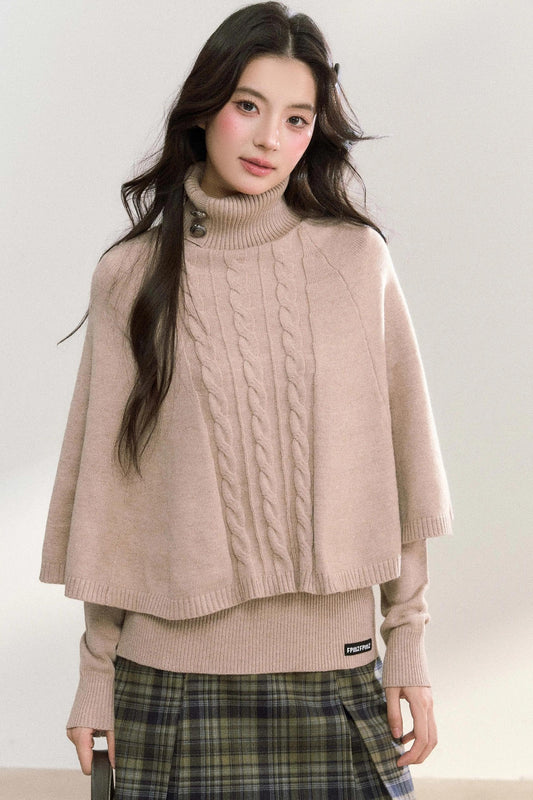Twisted Turtleneck Sweater