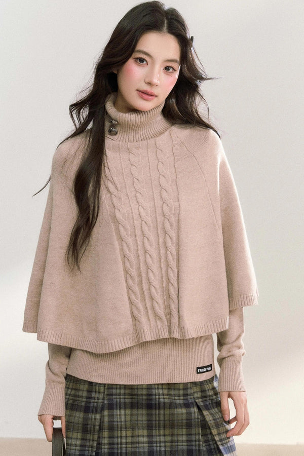 Twisted Turtleneck Sweater