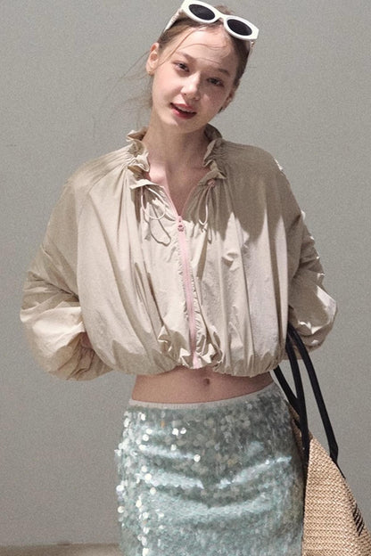 Sequin A-Line Mini Skirt