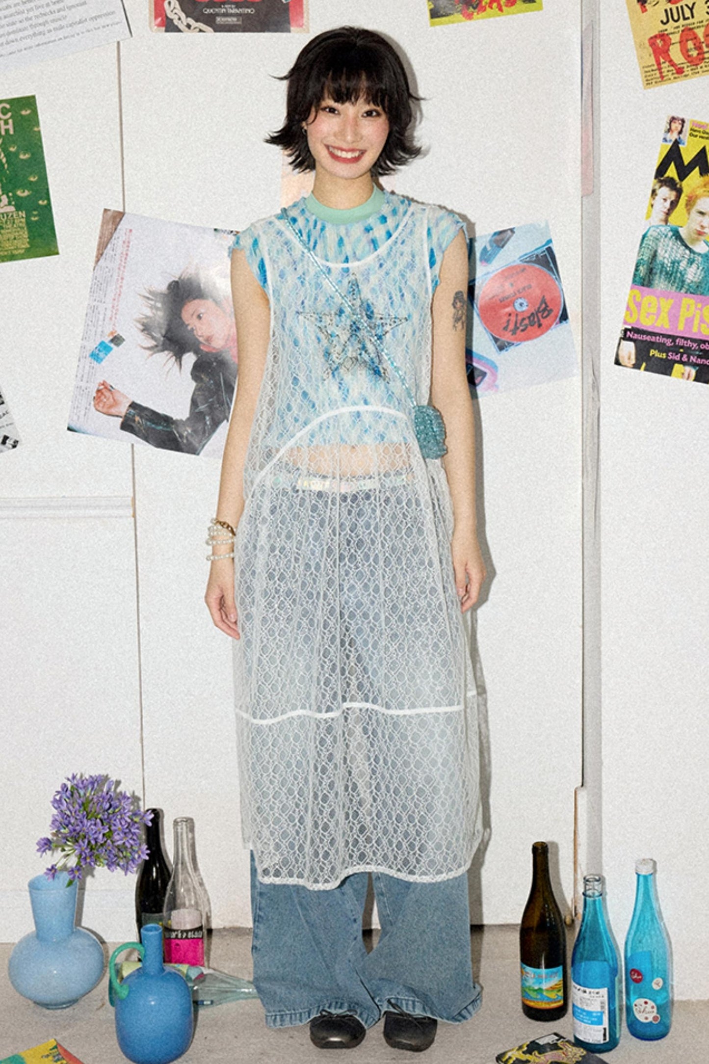 Misty Starfish Lace Dress