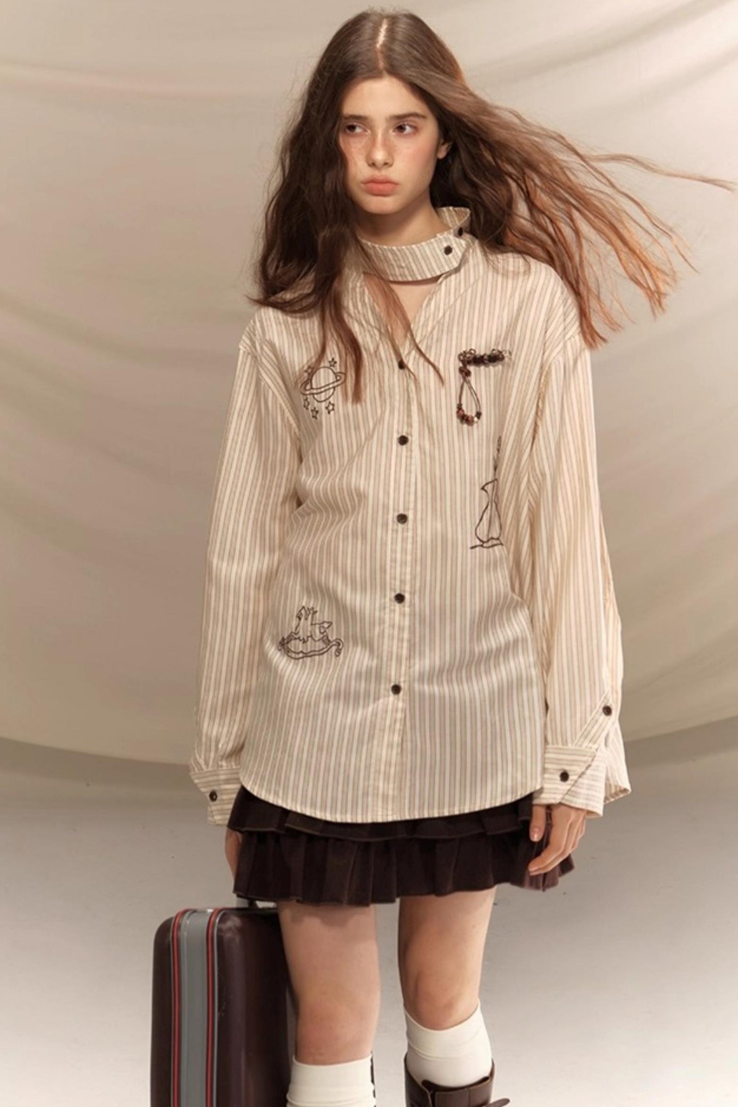 Winter Wool High-Waisted Skirt