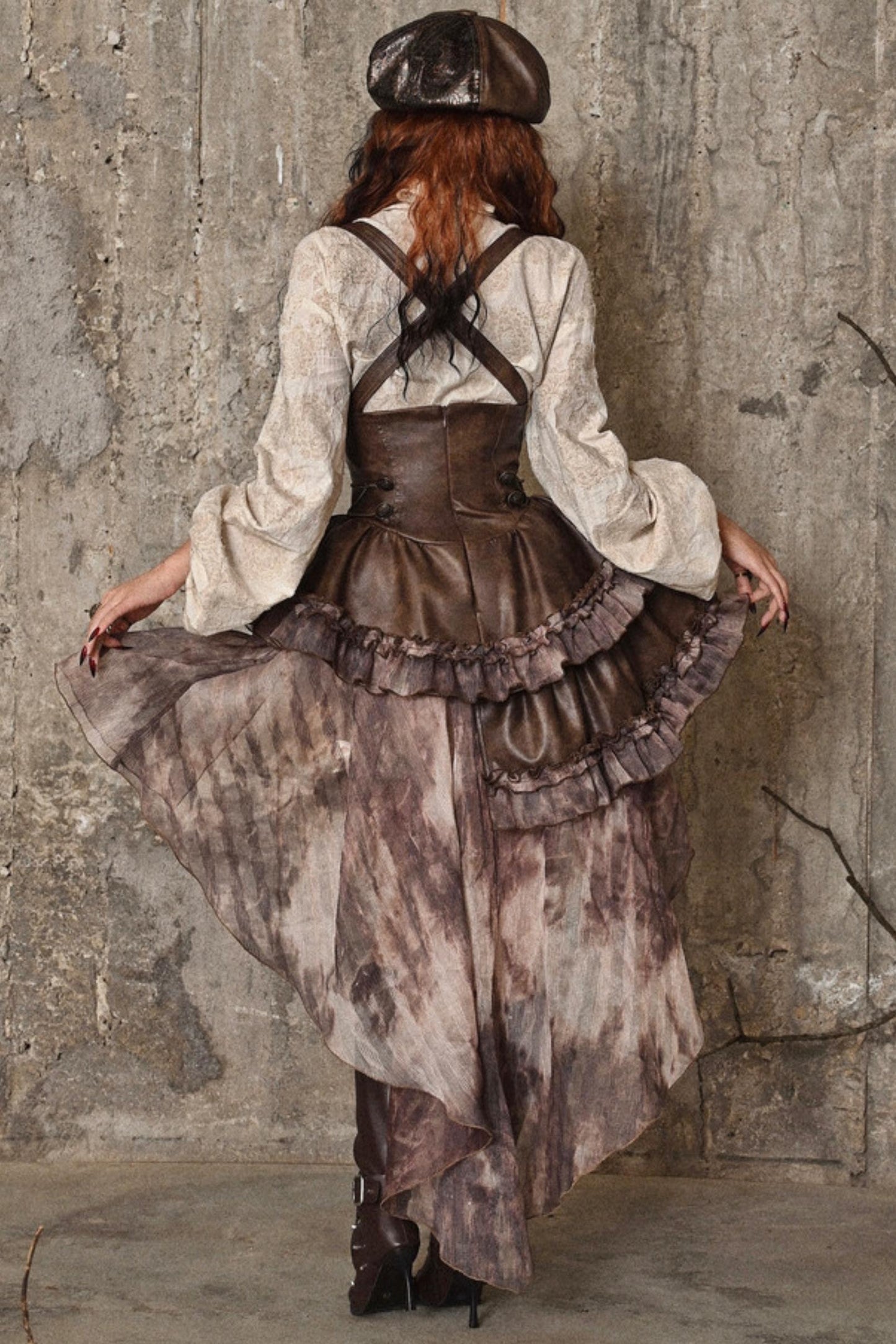 Halloween Steampunk Suspender Skirt