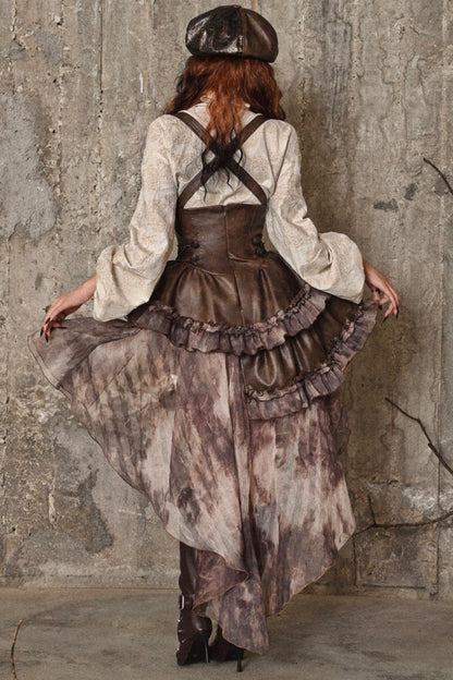 Halloween Steampunk Suspender Skirt