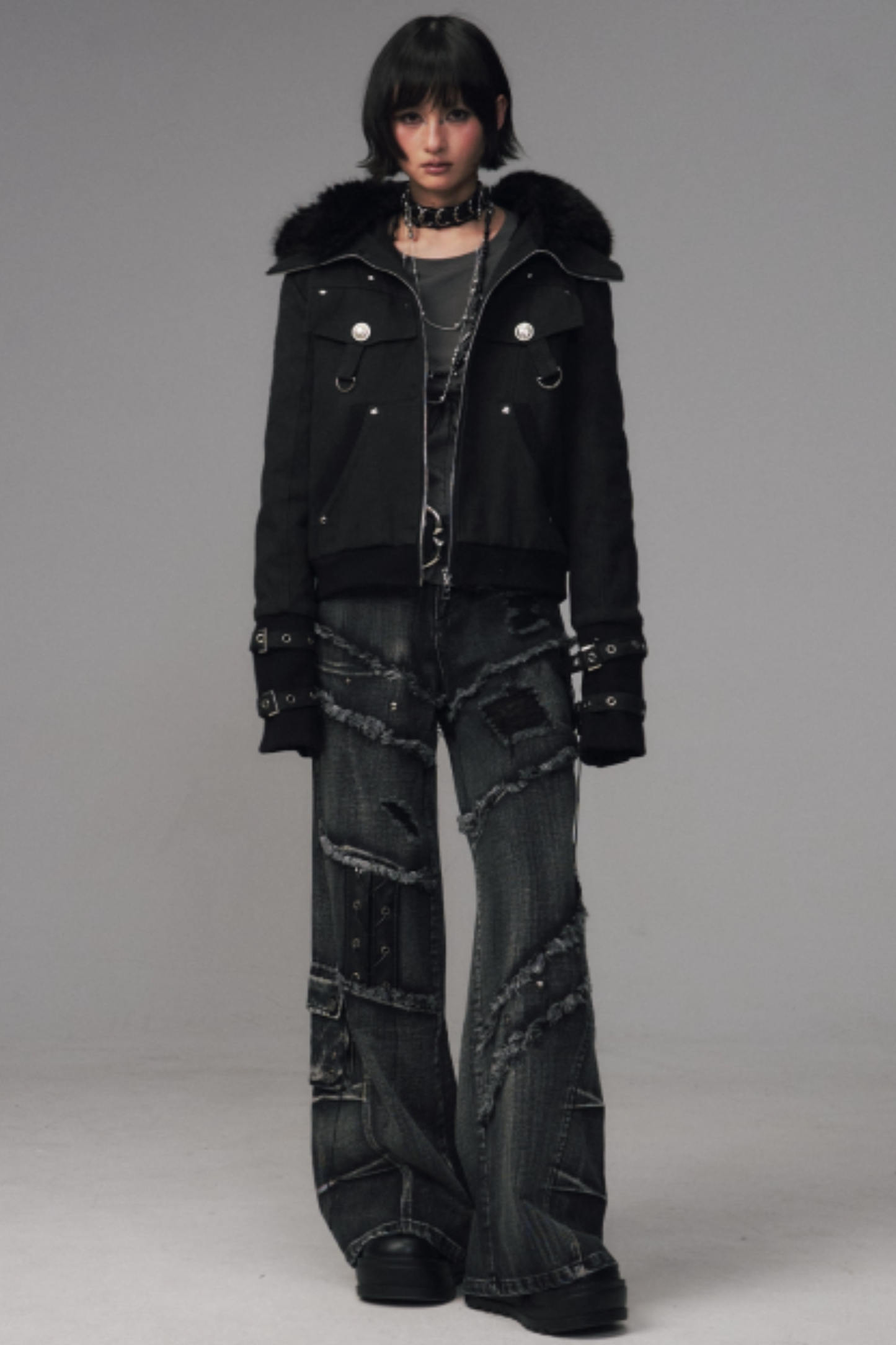 Retro Fur Hood Winter Jacket