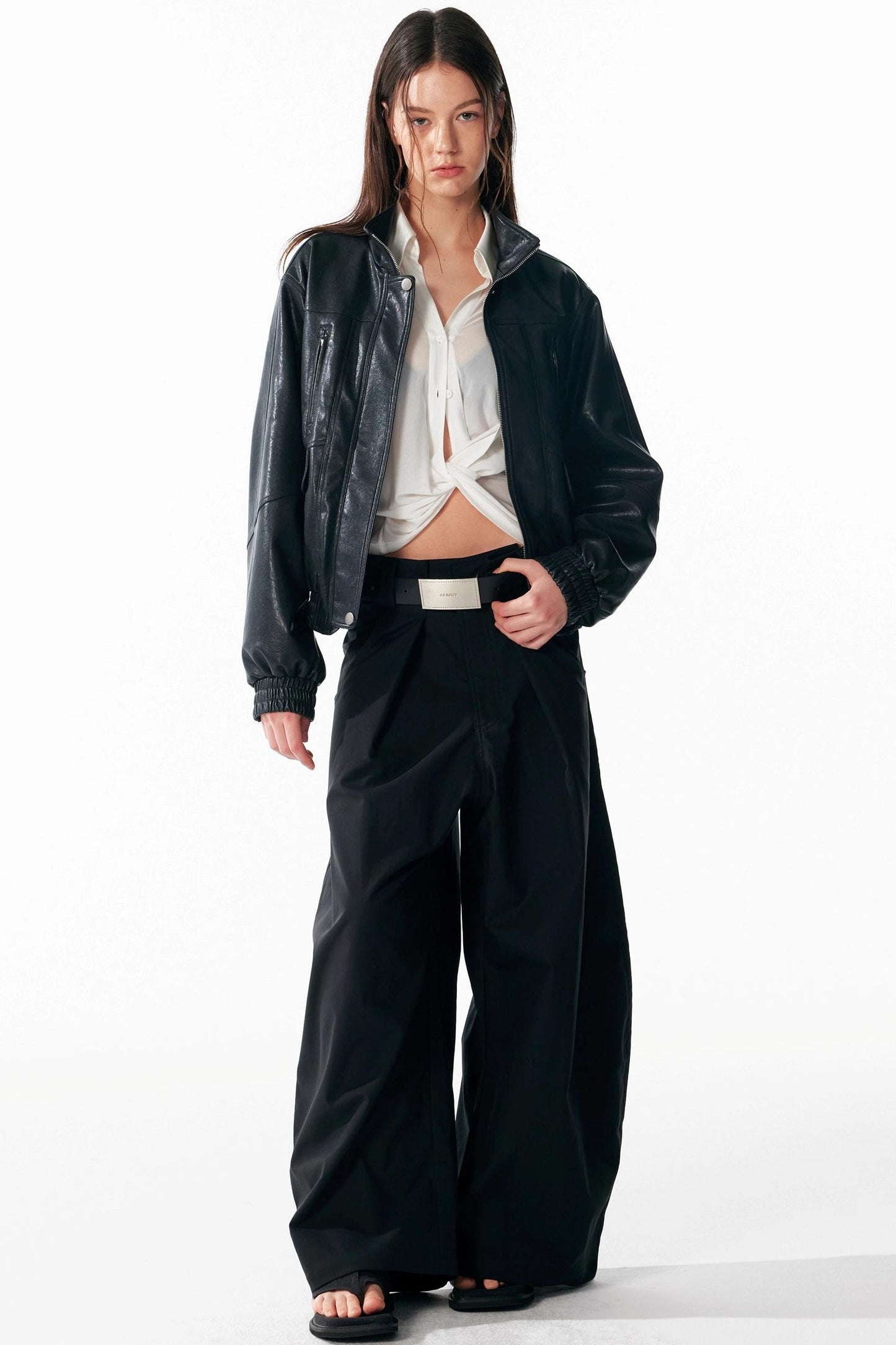 Vintage Texture Motorcycle Leather Jacket