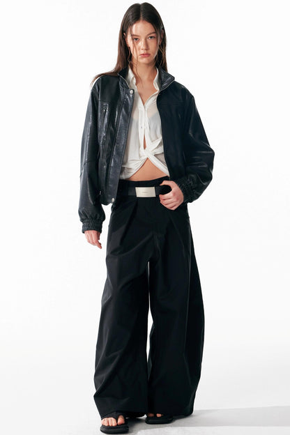 Vintage Texture Motorcycle Leather Jacket