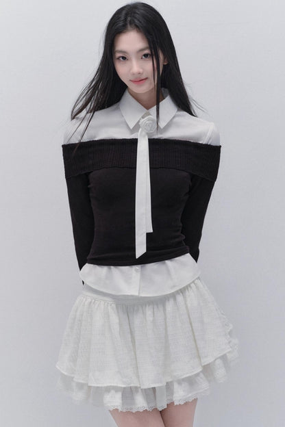 Slimming Knit One-Shoulder Top