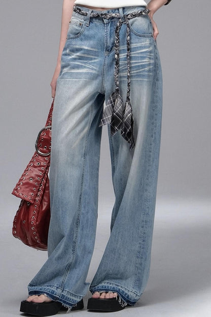 Classic Ripped Denim Jeans