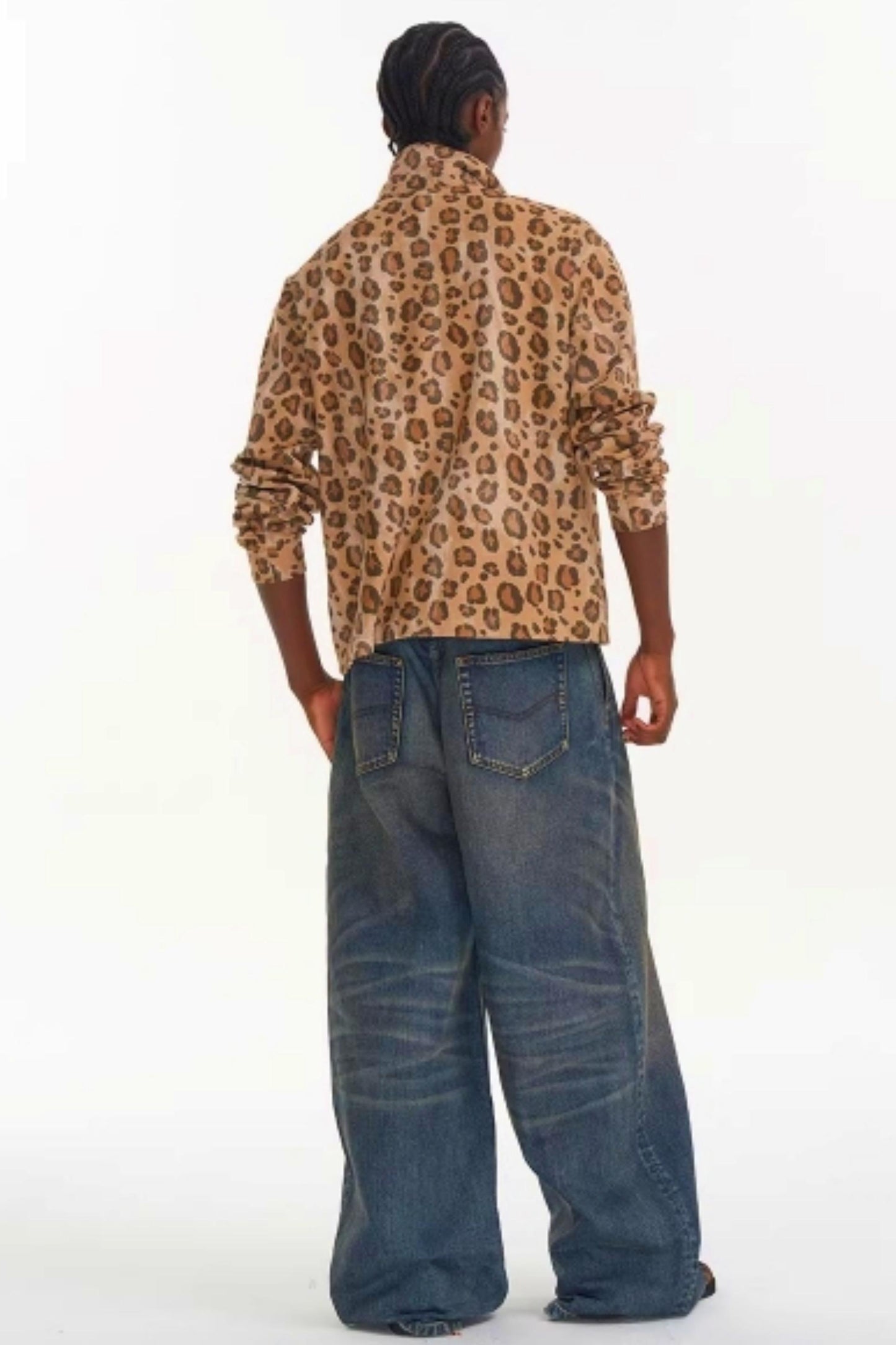 Leopard Print Polo Top