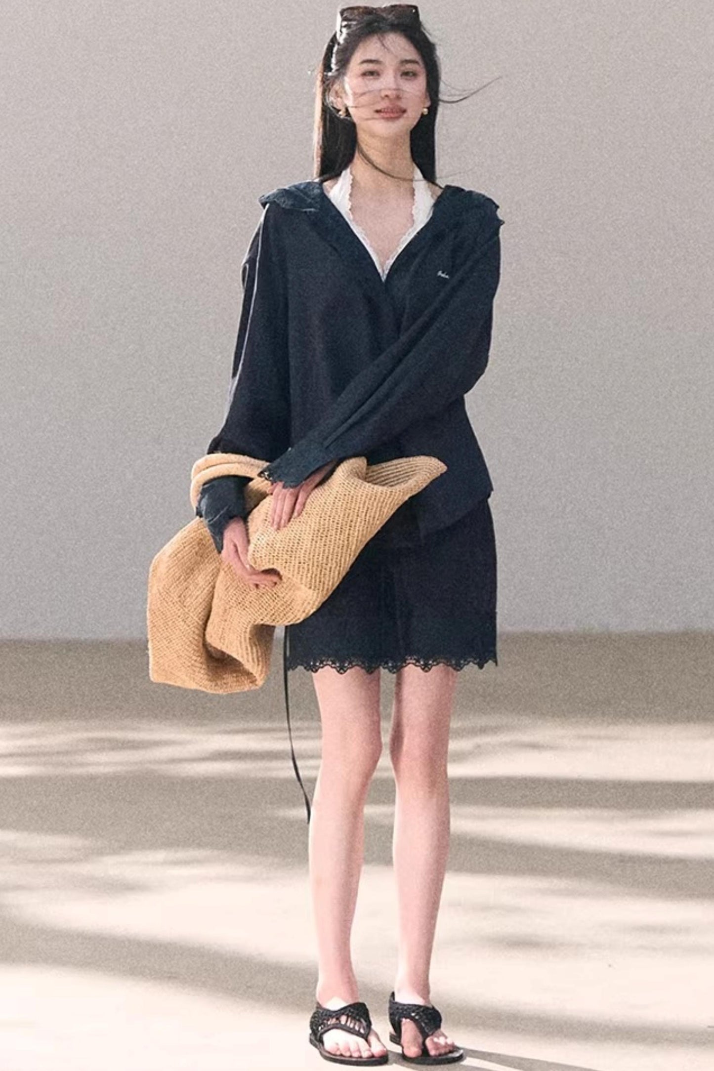 Lace-Trimmed Halter Neck Camisole