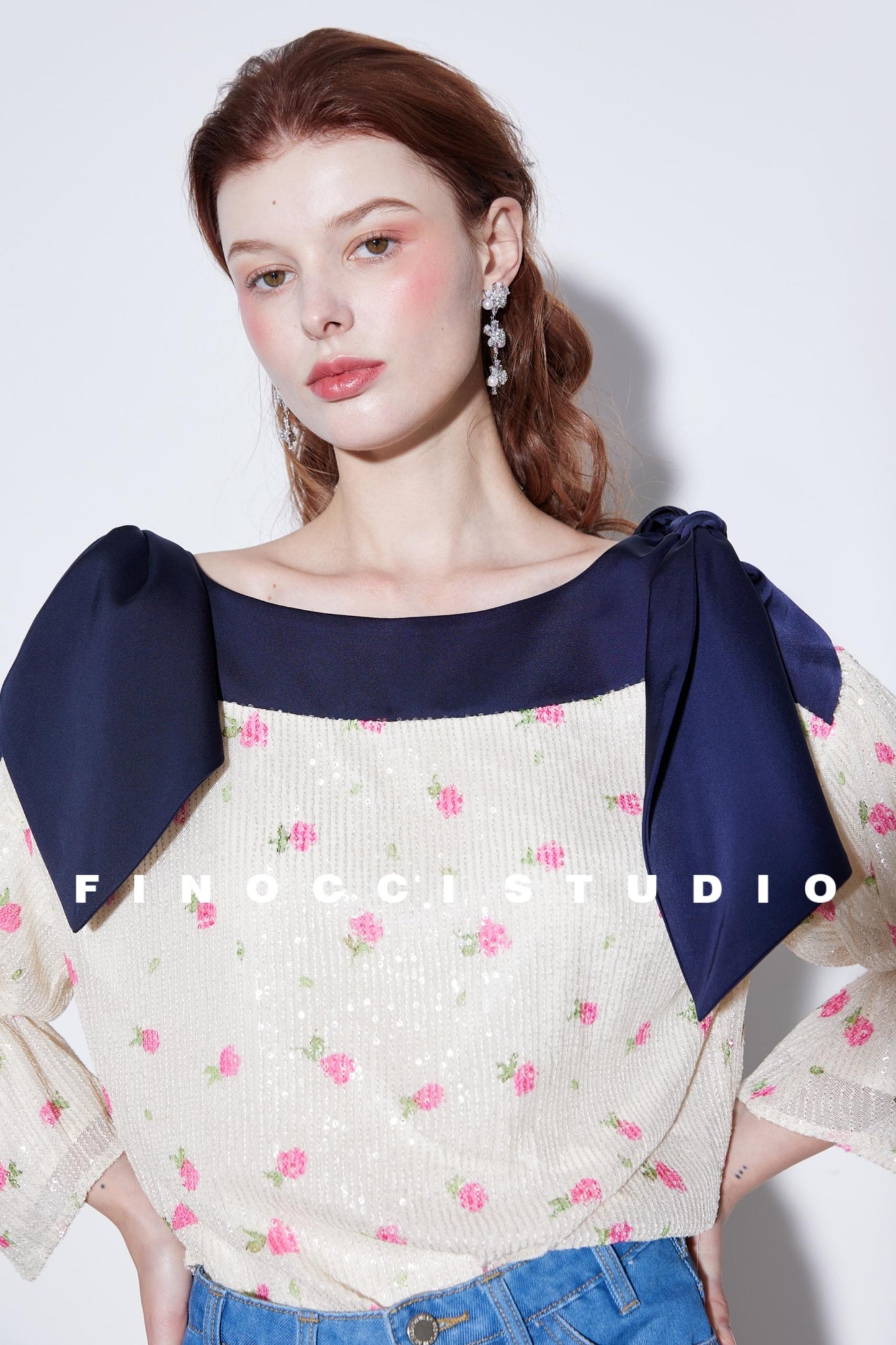 Sequin Rabbit Sleeve Shirt