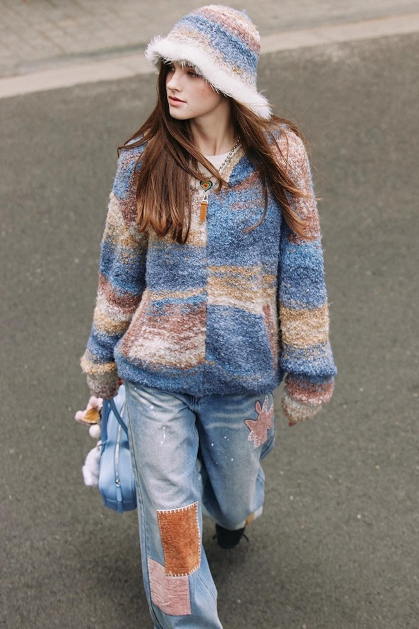 Blue Floral Bucket Hat