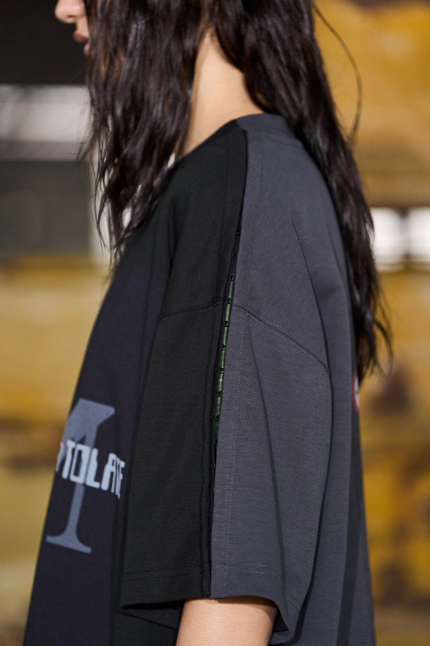 Short Sleeve Buckle Layered T-Shirt