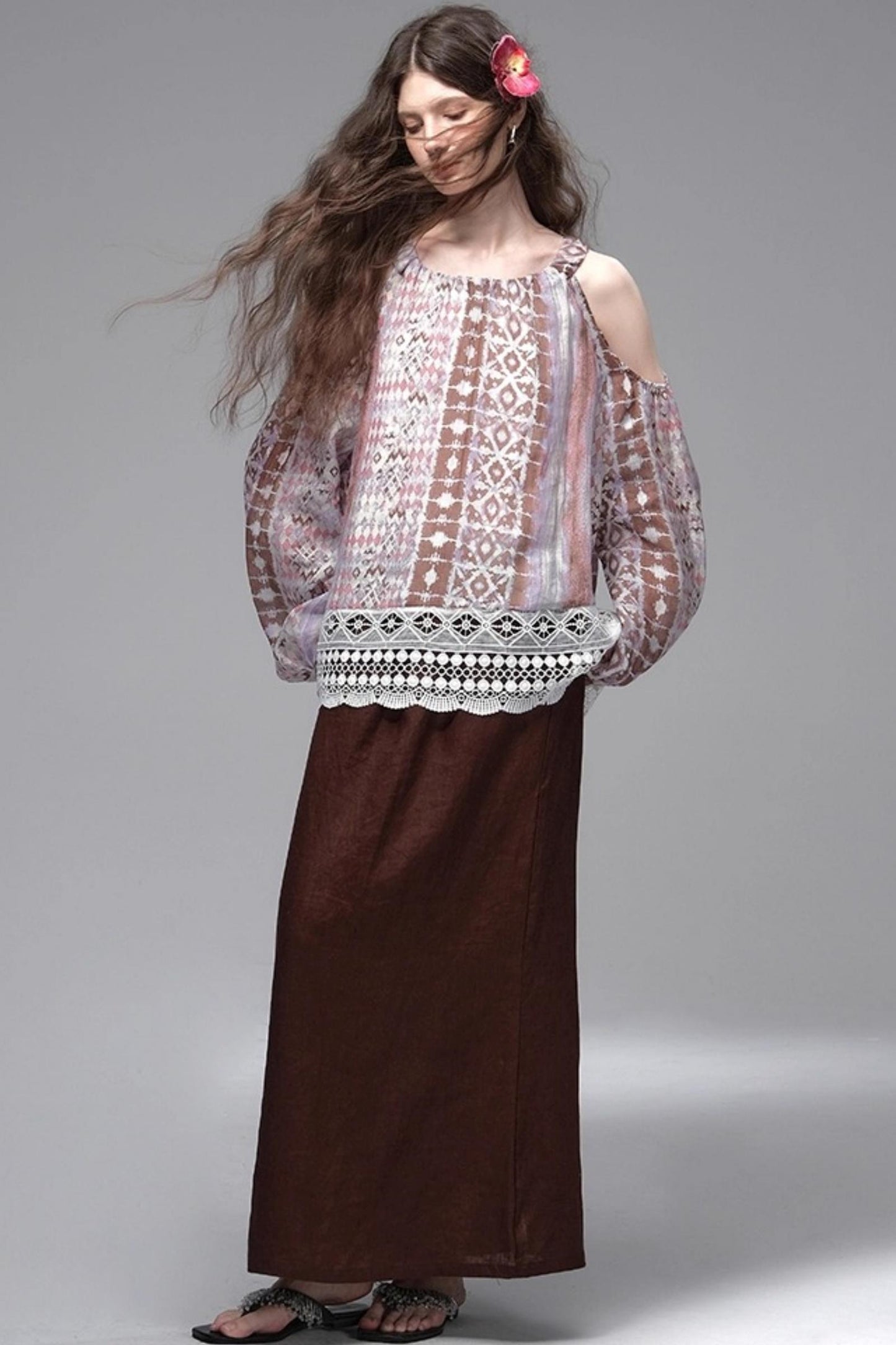 Wandering Petals Lace Shirt