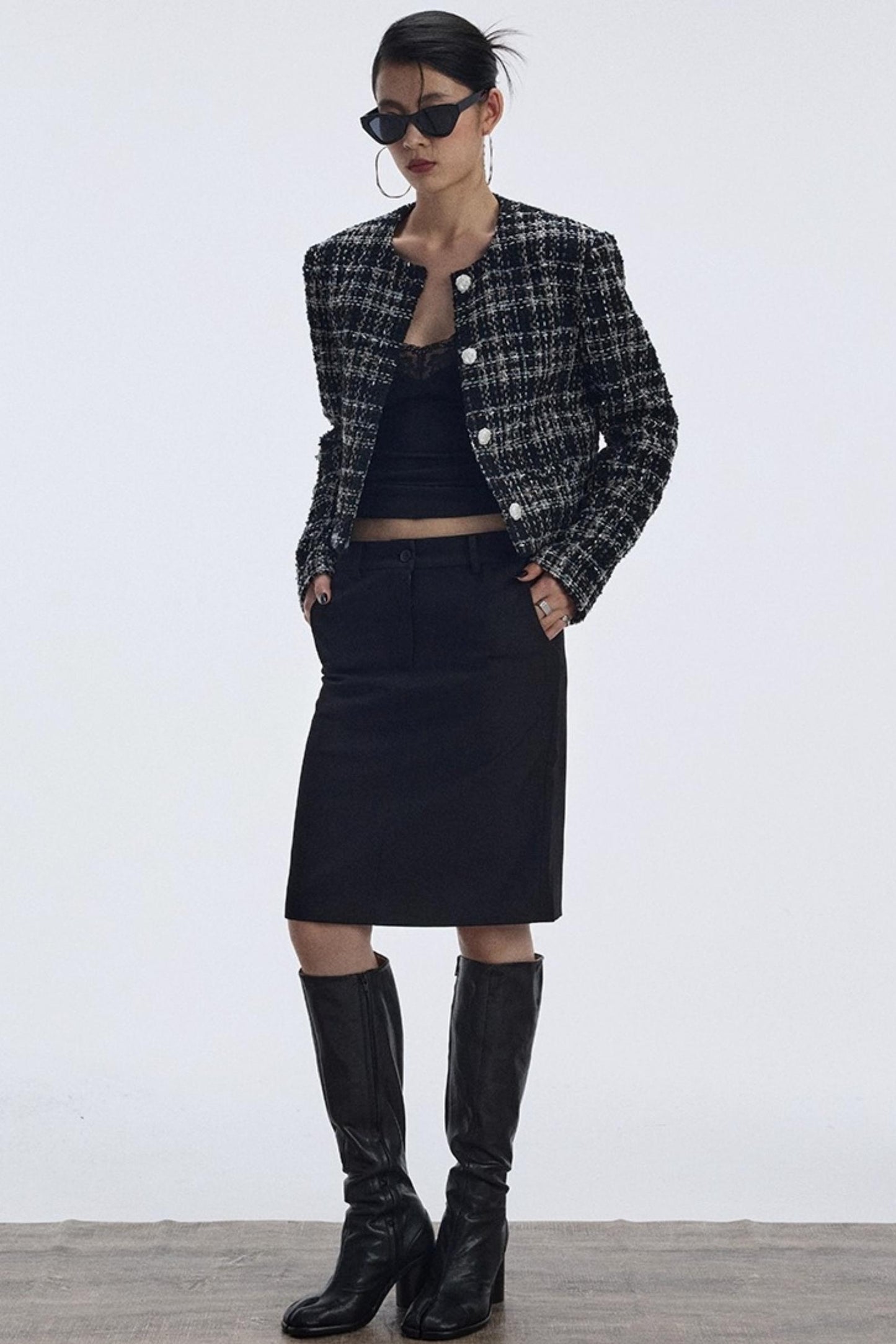 Plaid Tweed Jacket