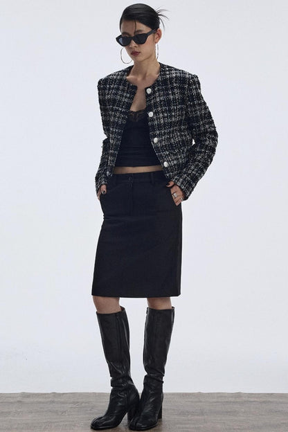 Plaid Tweed Jacket