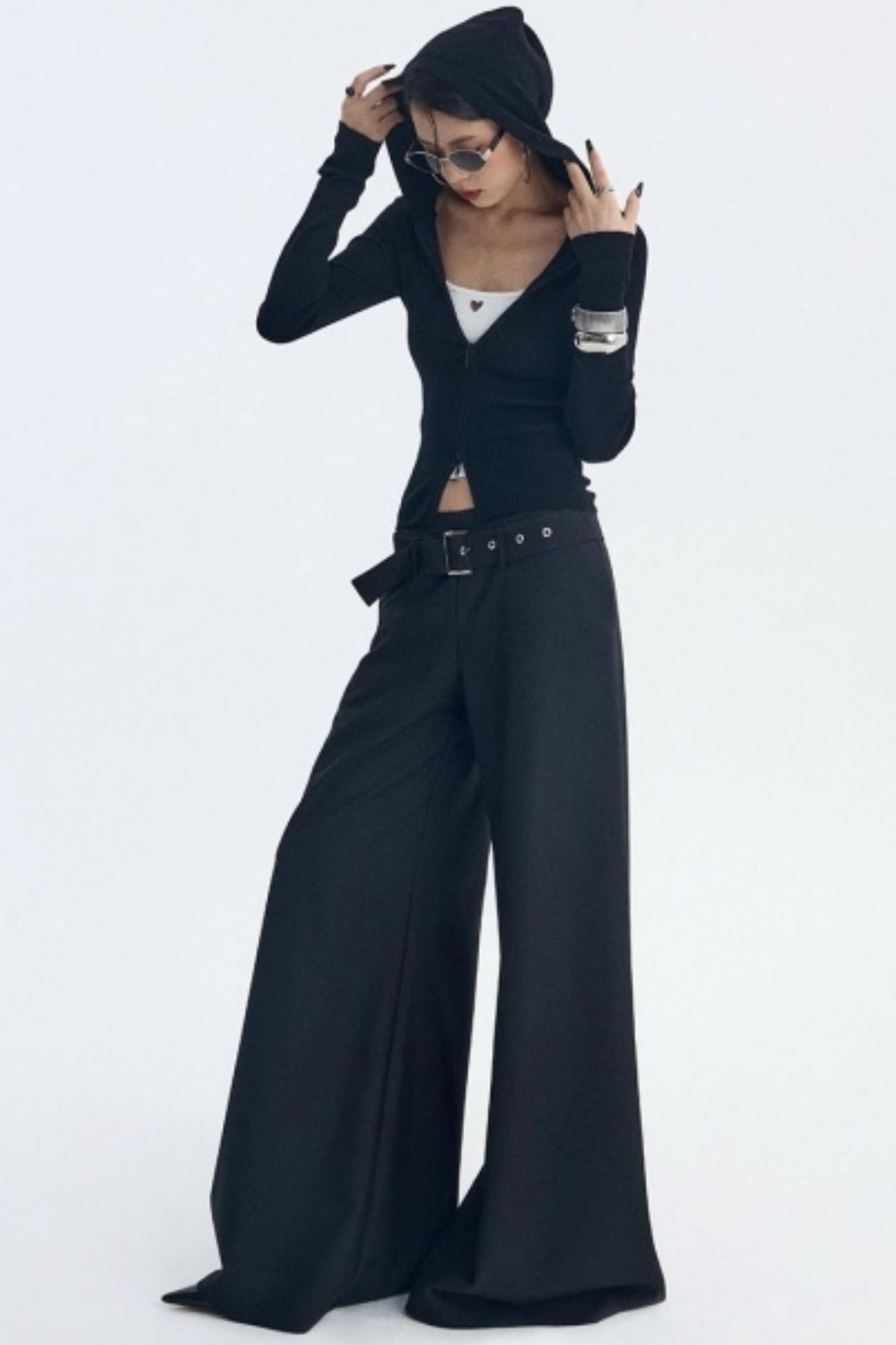 Wool Blend Hooded Cardigan