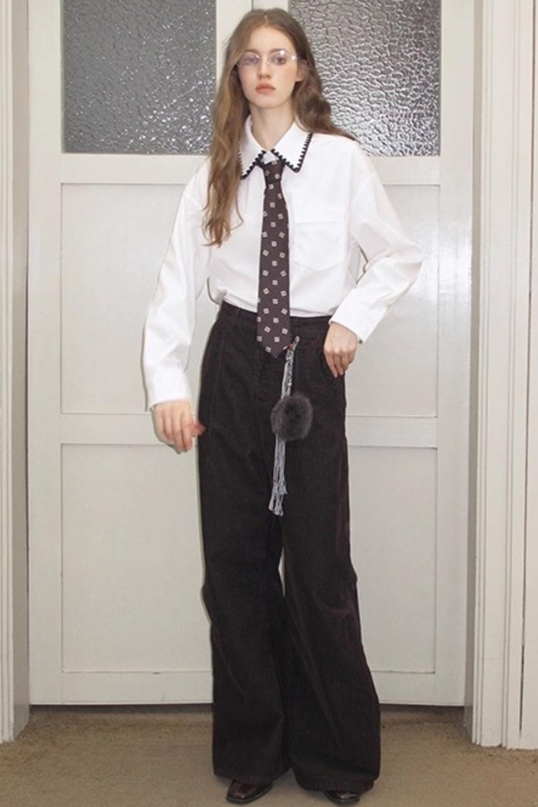 Shell-Edged Corduroy Winter Shirt