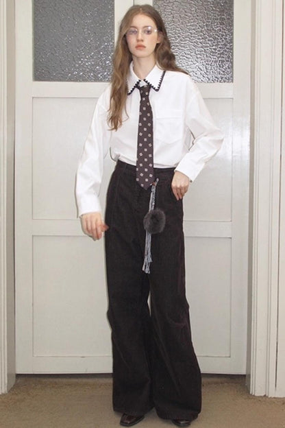 Shell-Edged Corduroy Winter Shirt