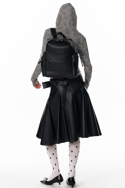 Retro Polka-Dot Hooded Top