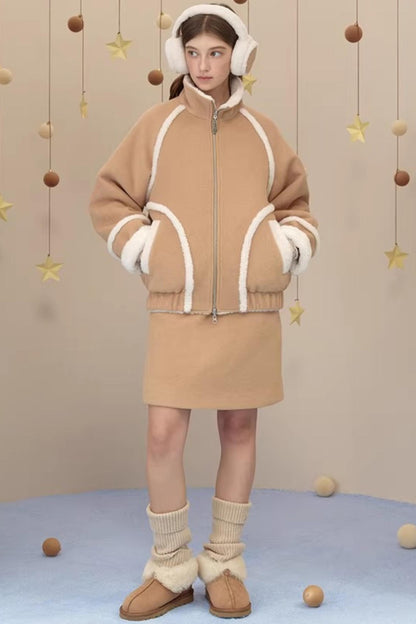Snow Season Wool A-Line Skirt