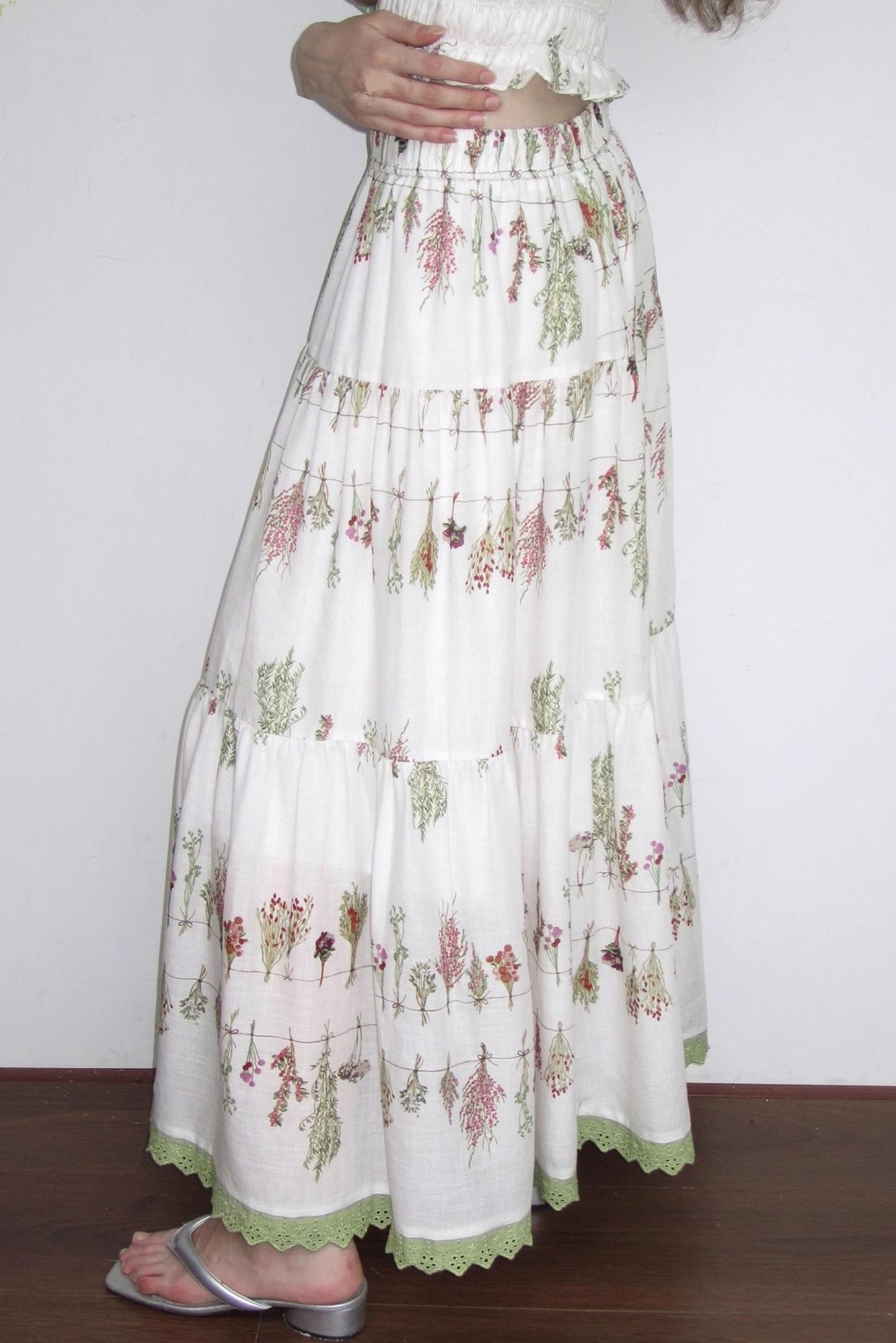 Botanical Linen Skirt Set-Up