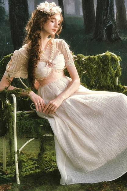 Lace Imperial Beige Dress