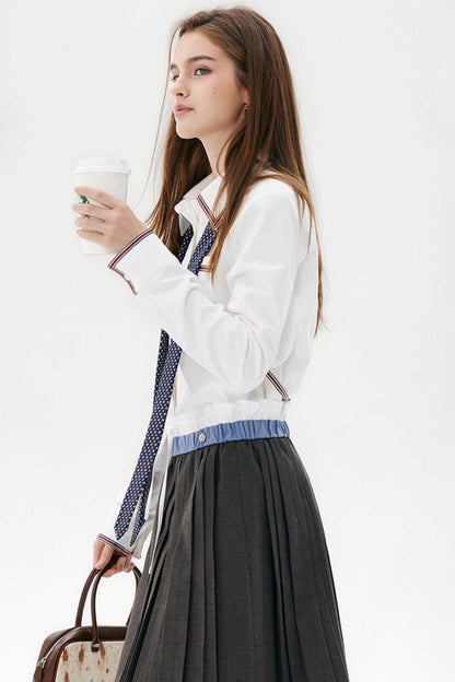 Retro Ribbon Long Sleeve Shirt