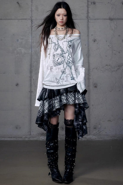 Wasteland Punk One-Shoulder T-Shirt