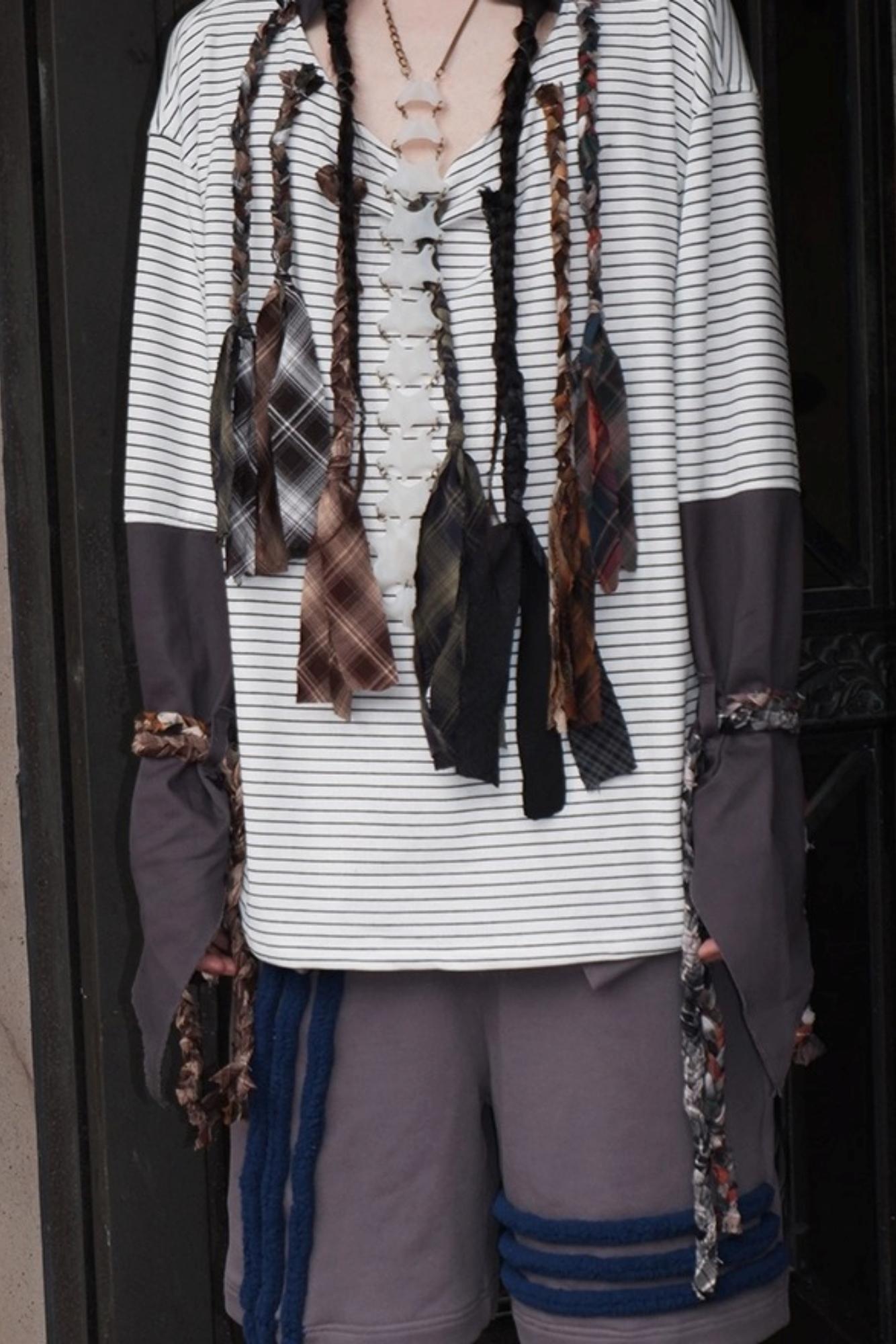 Multi-Tie Loose Long Sleeves Top