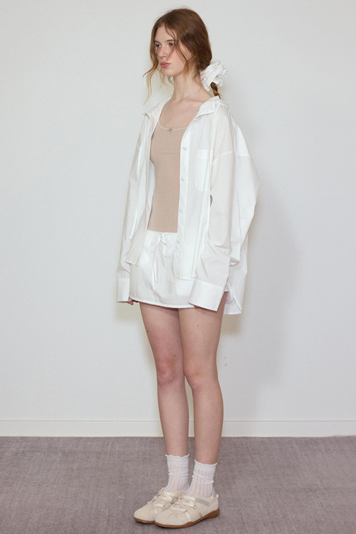 Sun Lace Set: Hooded Shirt Skirt Set-Up