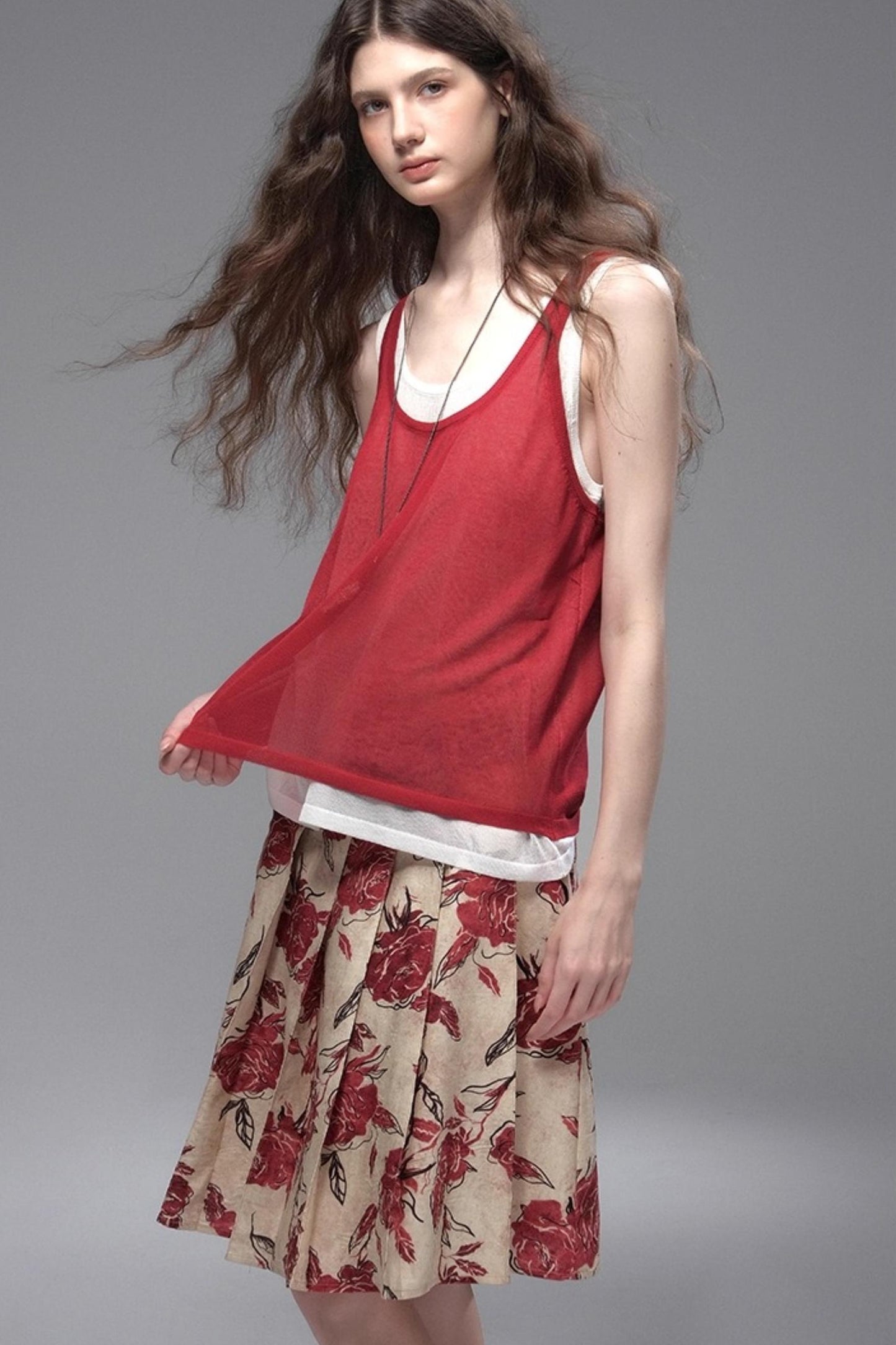 Tri-Color Linen Vest