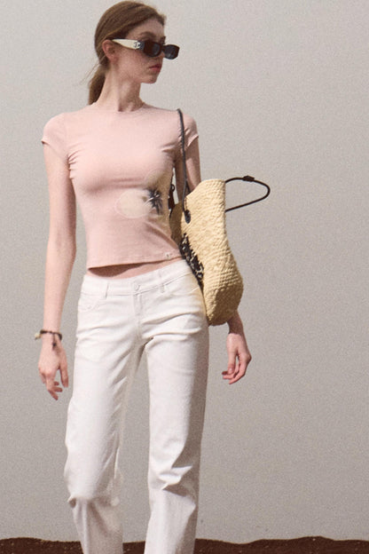 Begonia Bloom Slim Fit T-Shirt