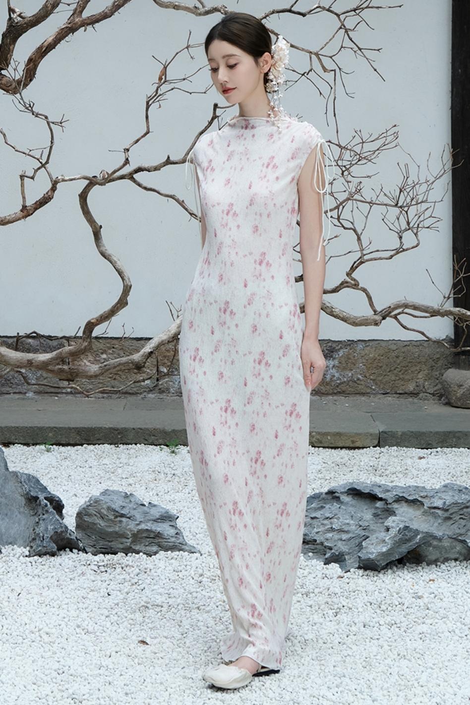 Vintage Plum Blossom Dress