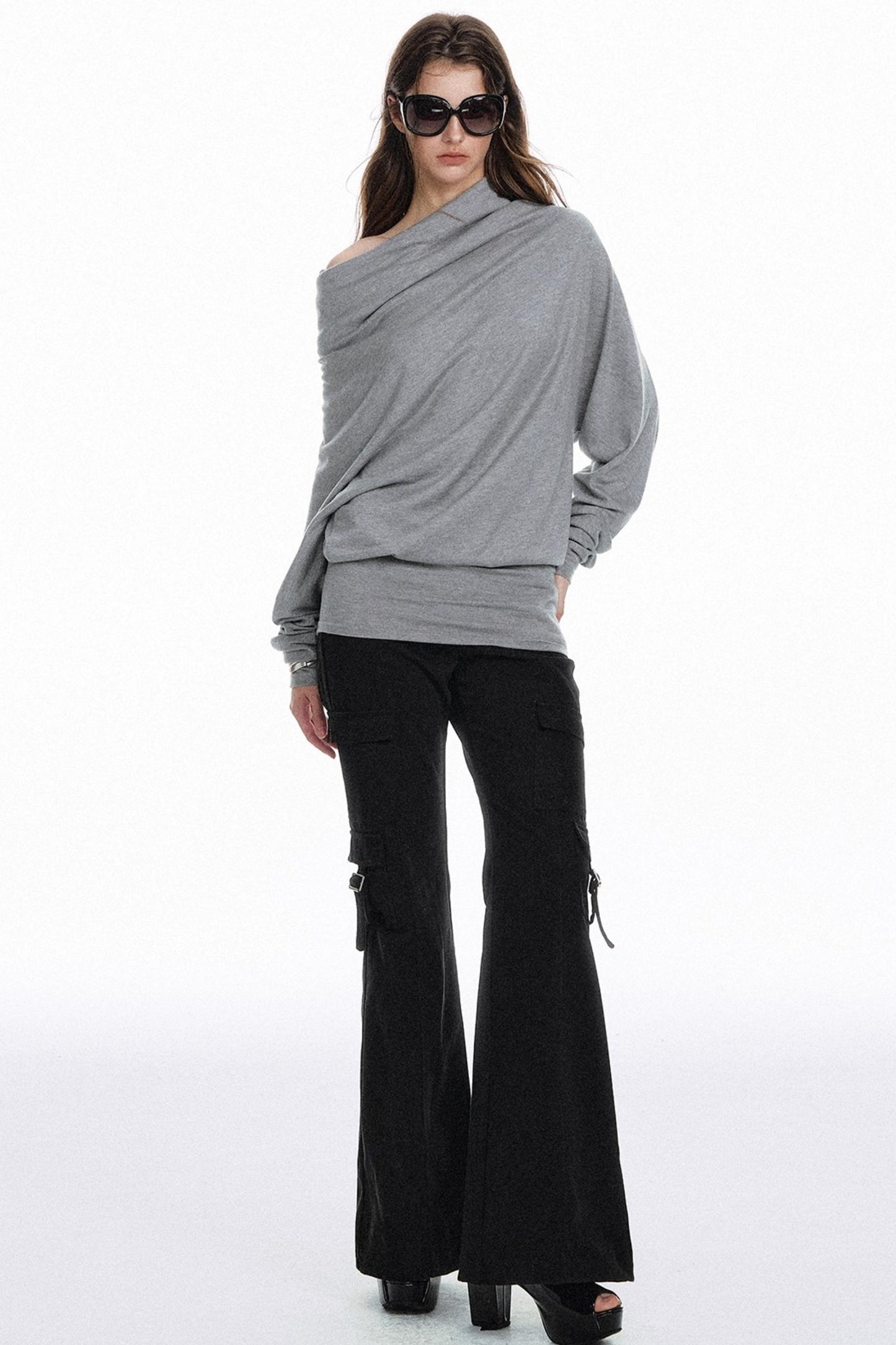 Lazy Style Off-The-Shoulder Knitted Dress