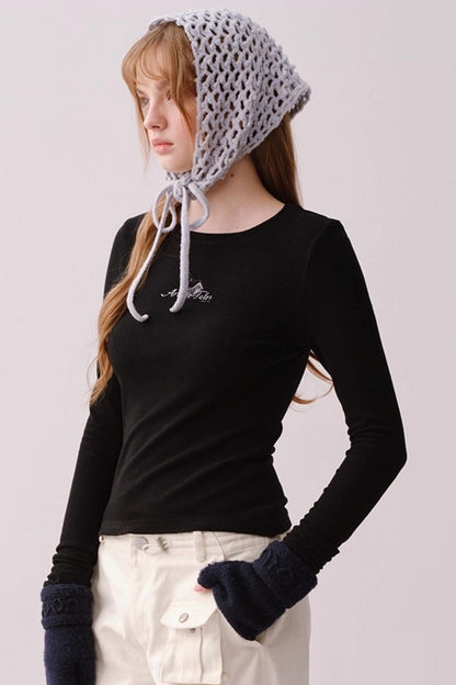 Hand-Crocheted Wool Blend Scarf