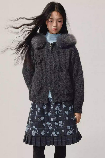 Lake Blue Fleece Knit Top