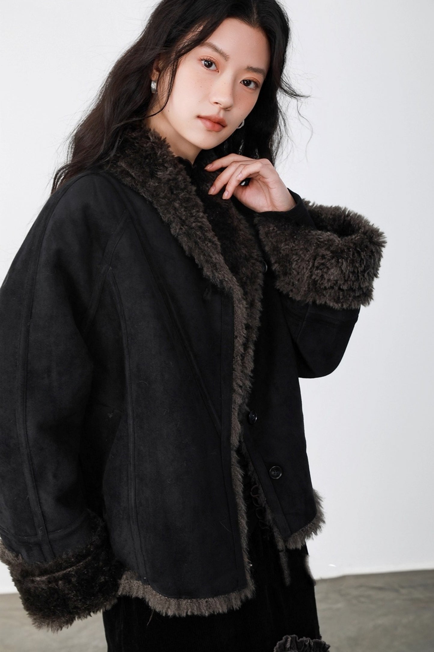 Black Velvet Suede Jacket