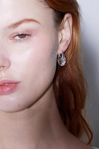 Moonlight White Earrings