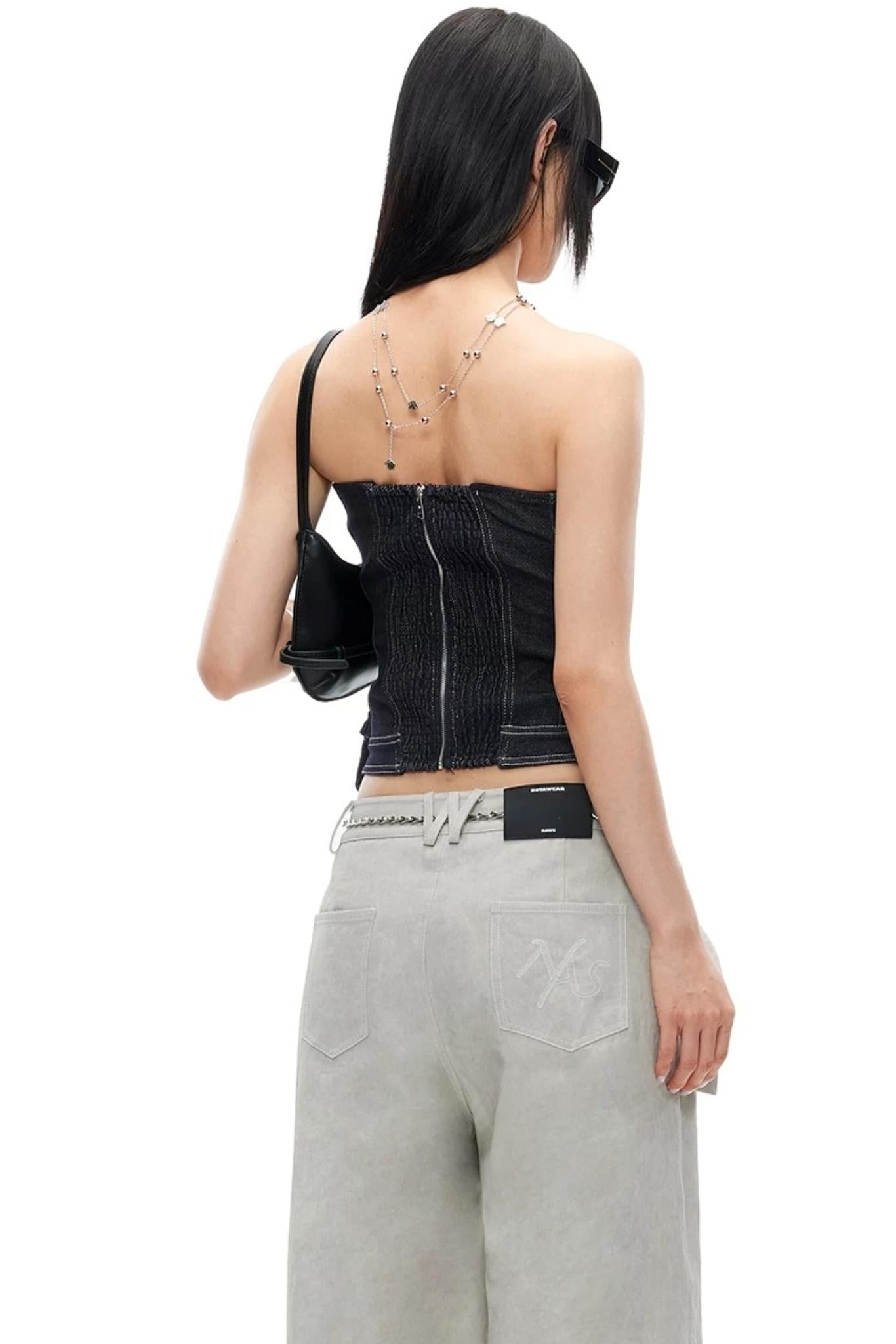Wanderer Denim Collar Top