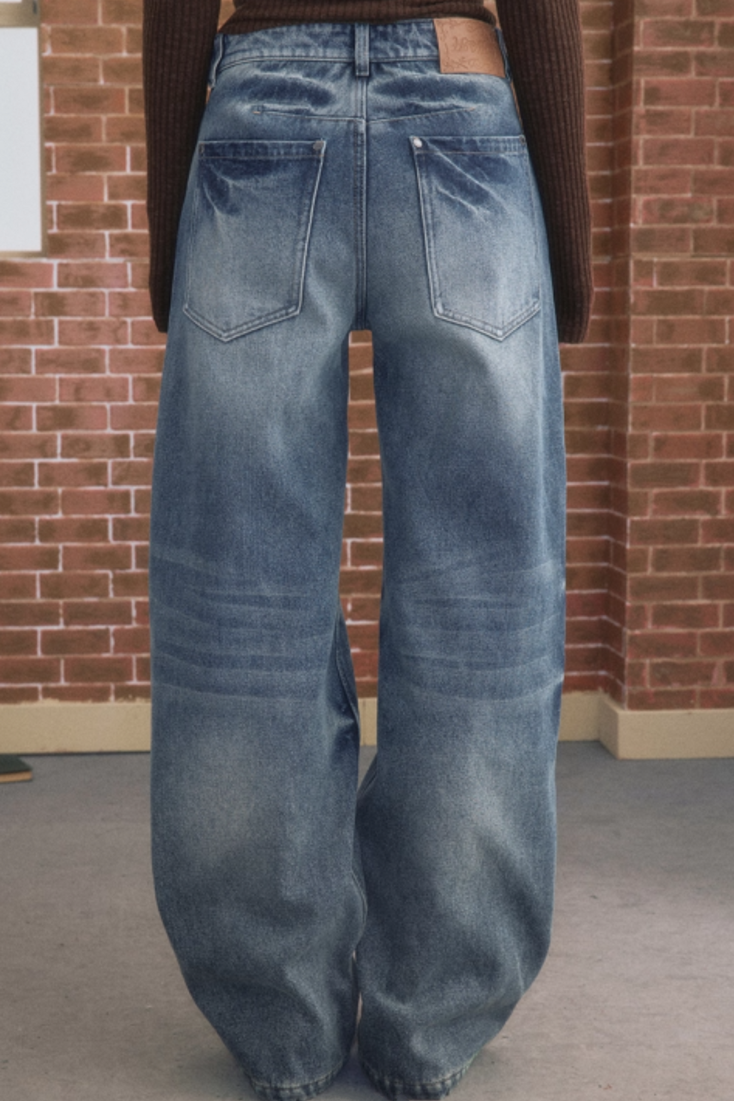 Winter Simple Straight Fleece Jeans