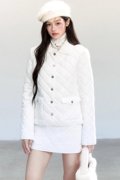 Diamond Plaid Cotton Suit Coat Set-Up