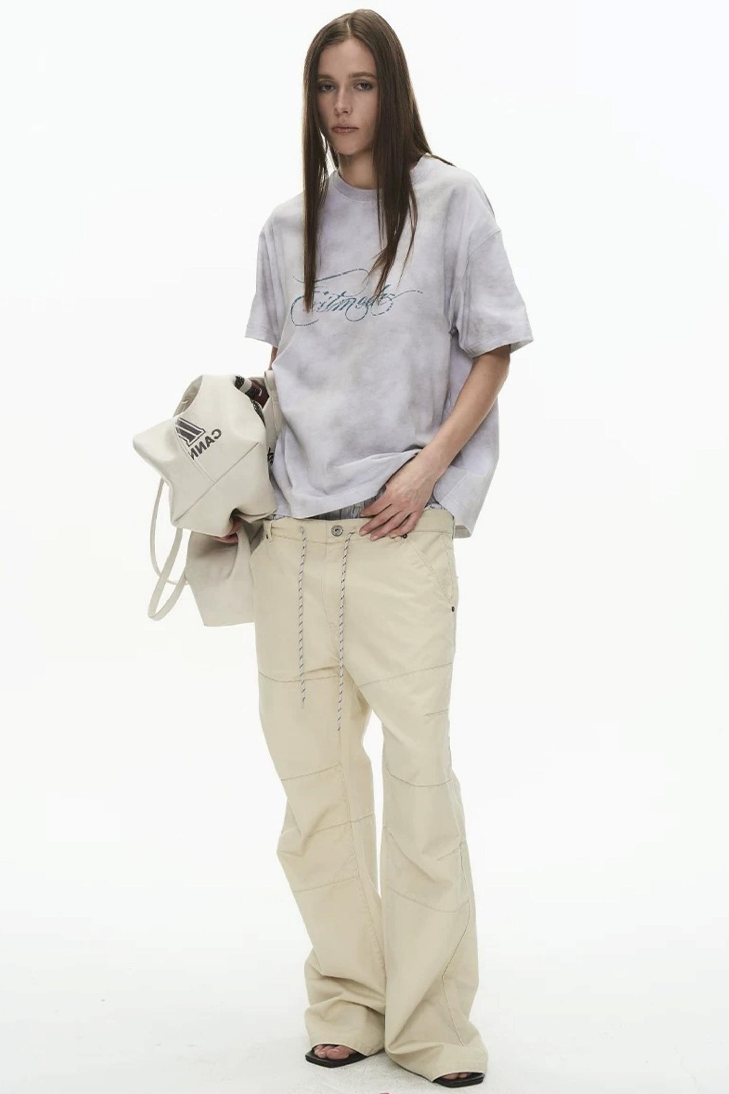 Retro Loose Cotton Spray-Painted T-Shirt