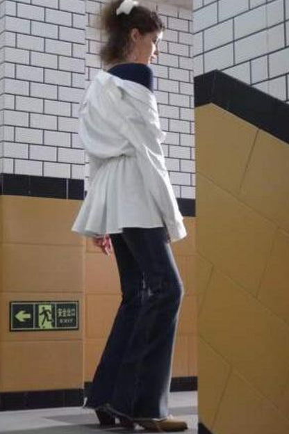 Blue High-Waisted Skinny Jeans