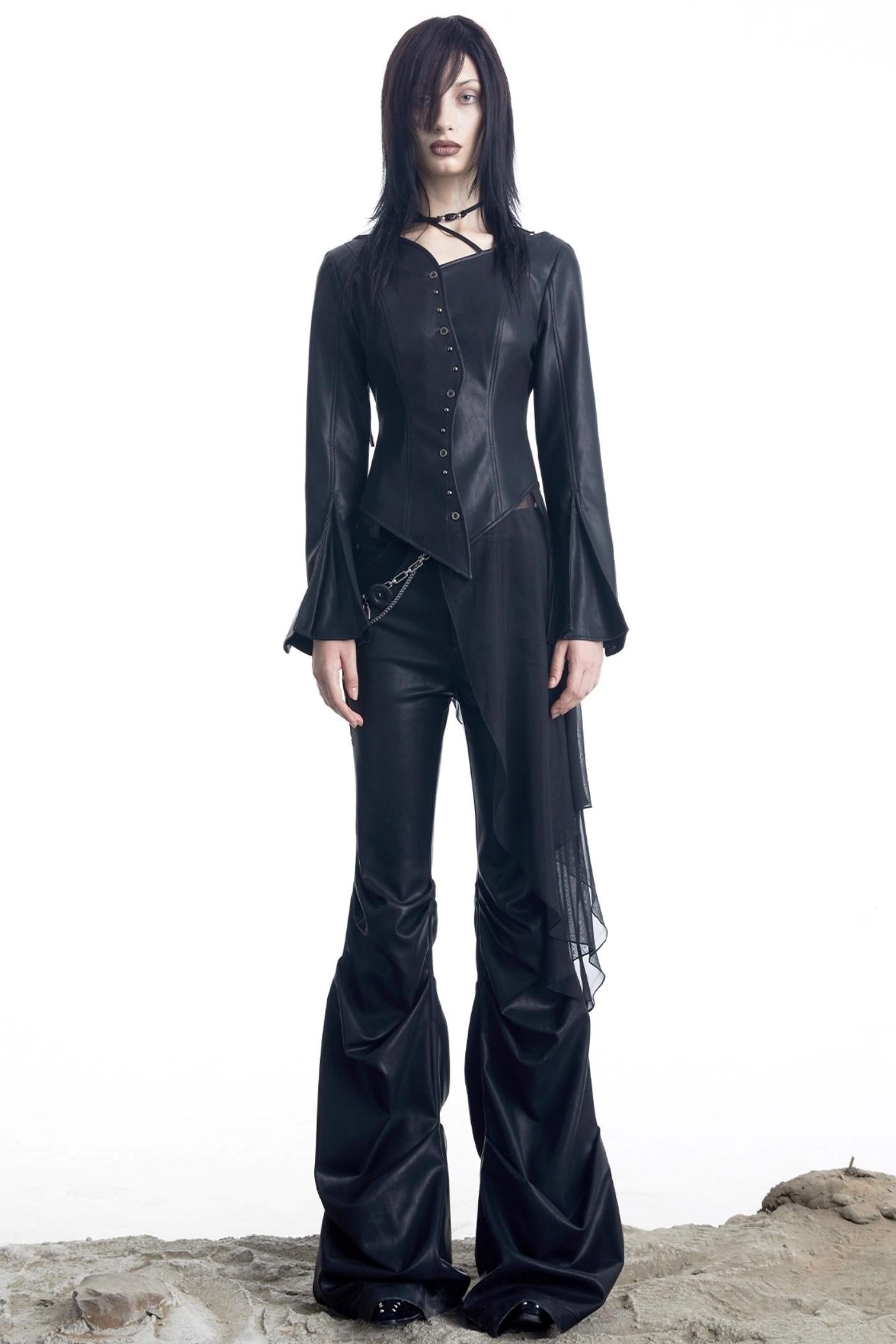 Urban Leather Flared Shirt