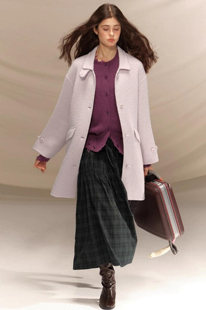 Vintage College Plaid Pleated Skirt