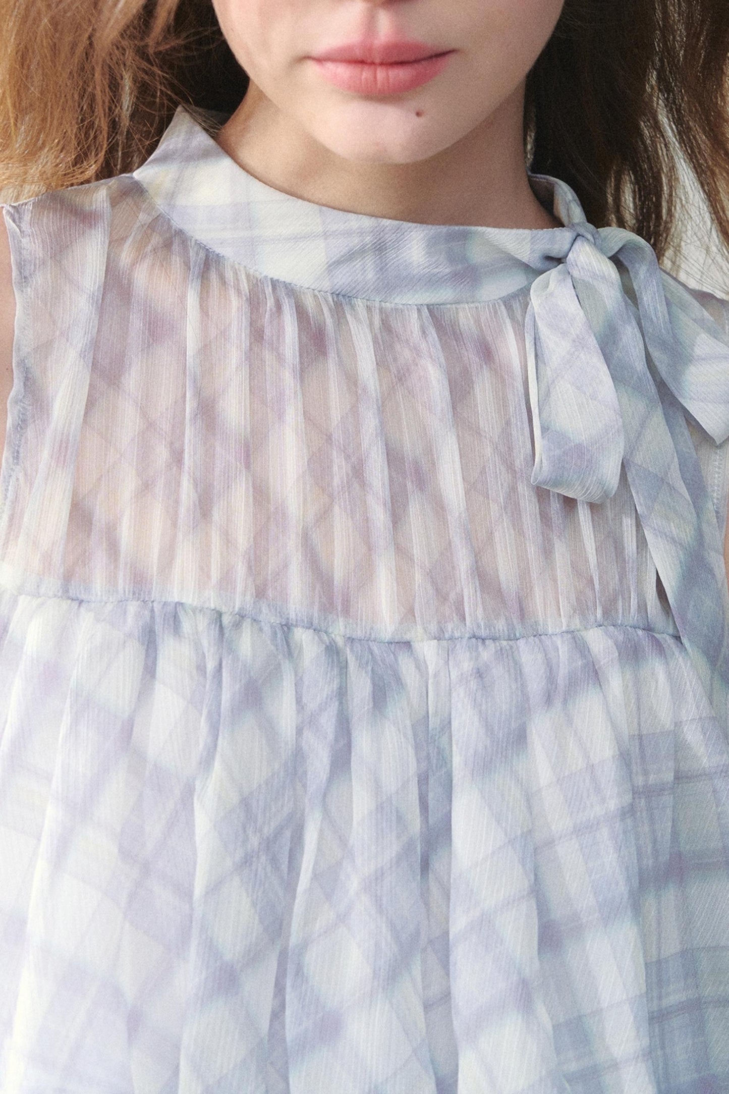 Light Blue Gingham Tutu Dress