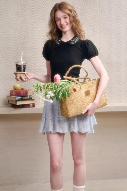 Frozen Flowers Wool Top