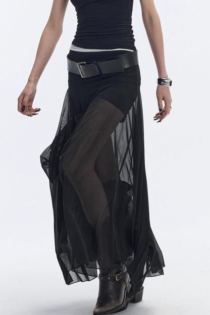 Breathing Black Summer Skirt